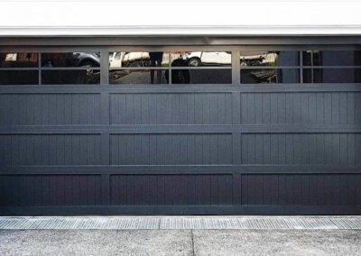 Black barn style garage door